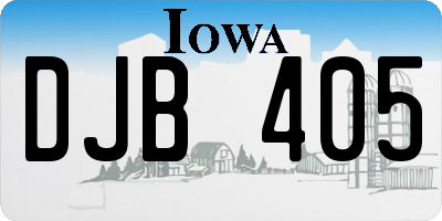 IA license plate DJB405