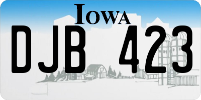 IA license plate DJB423