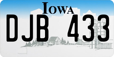 IA license plate DJB433