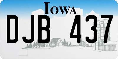 IA license plate DJB437