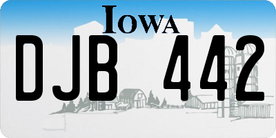 IA license plate DJB442