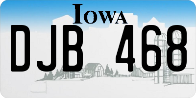 IA license plate DJB468