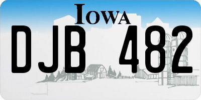 IA license plate DJB482