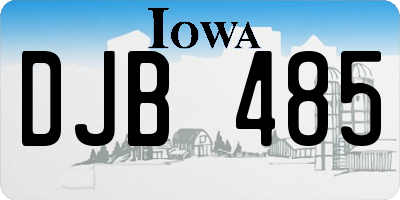 IA license plate DJB485