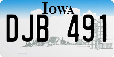 IA license plate DJB491