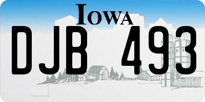 IA license plate DJB493