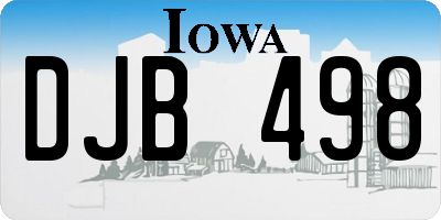 IA license plate DJB498