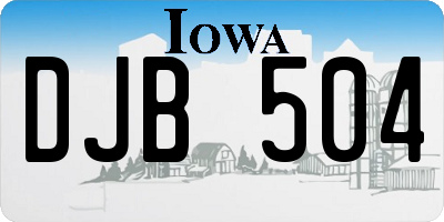 IA license plate DJB504