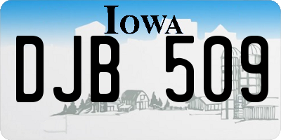 IA license plate DJB509