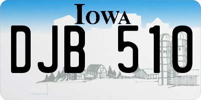 IA license plate DJB510