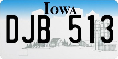 IA license plate DJB513