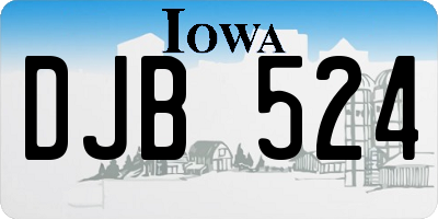 IA license plate DJB524