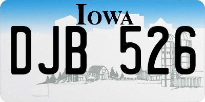 IA license plate DJB526