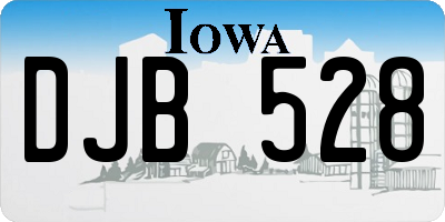 IA license plate DJB528