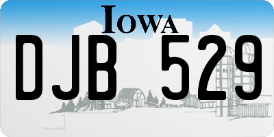 IA license plate DJB529