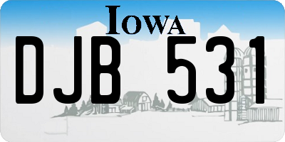 IA license plate DJB531