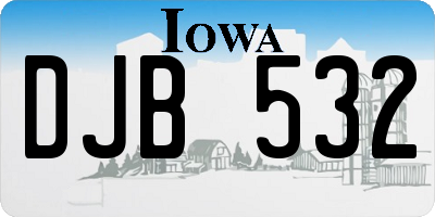 IA license plate DJB532