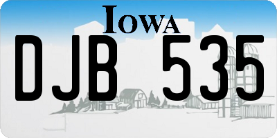 IA license plate DJB535