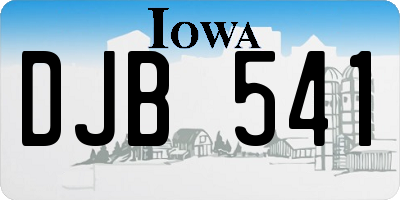 IA license plate DJB541