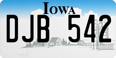 IA license plate DJB542