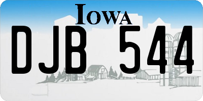 IA license plate DJB544