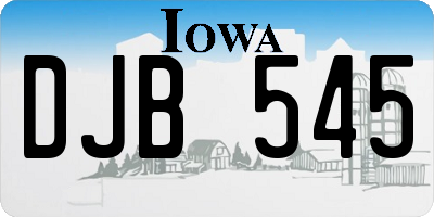 IA license plate DJB545