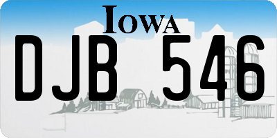 IA license plate DJB546