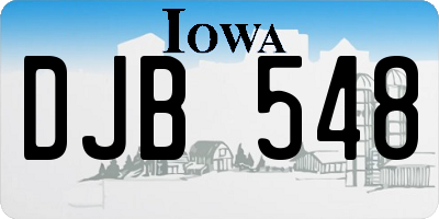 IA license plate DJB548