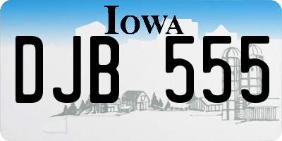 IA license plate DJB555
