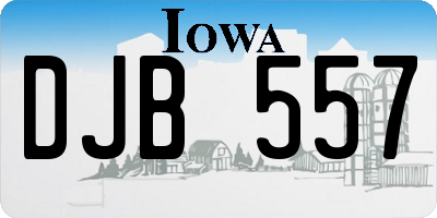 IA license plate DJB557