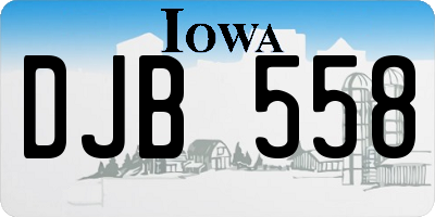 IA license plate DJB558