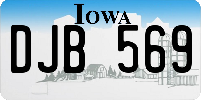 IA license plate DJB569