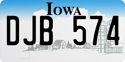 IA license plate DJB574