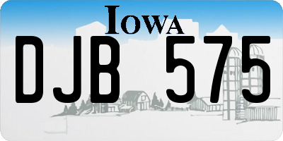 IA license plate DJB575