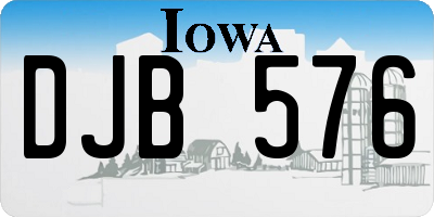 IA license plate DJB576