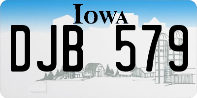 IA license plate DJB579