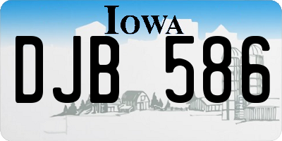 IA license plate DJB586