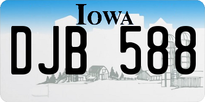 IA license plate DJB588
