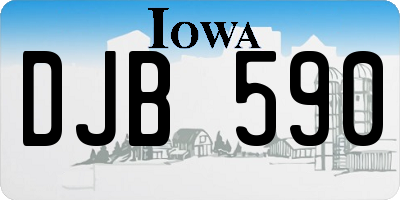 IA license plate DJB590