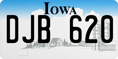 IA license plate DJB620