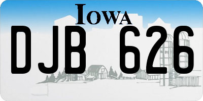 IA license plate DJB626