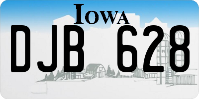IA license plate DJB628