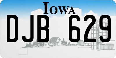 IA license plate DJB629