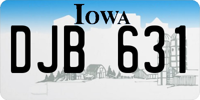 IA license plate DJB631