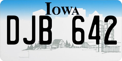 IA license plate DJB642