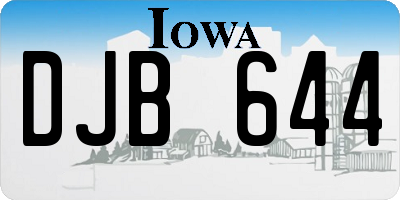 IA license plate DJB644