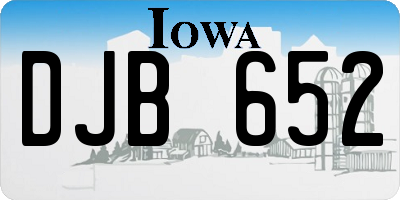 IA license plate DJB652