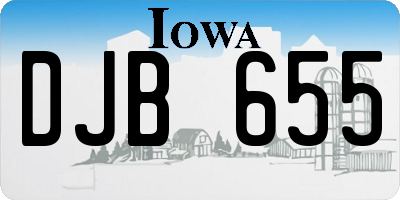 IA license plate DJB655