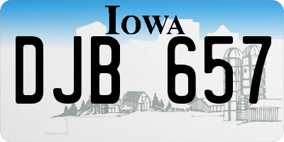 IA license plate DJB657