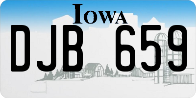 IA license plate DJB659